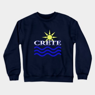 CRETE-Sun Water+Text Crewneck Sweatshirt